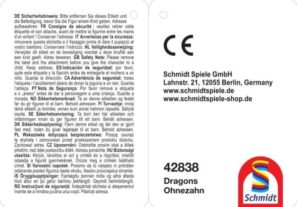 Schmidt Spiele 42838, Lelulohikäärme, 0 vuotta