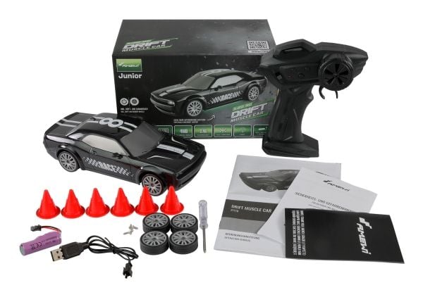 Amewi Drift Muscle Car 4WD 1:20 RTR svart med undervognsbeskyttelse