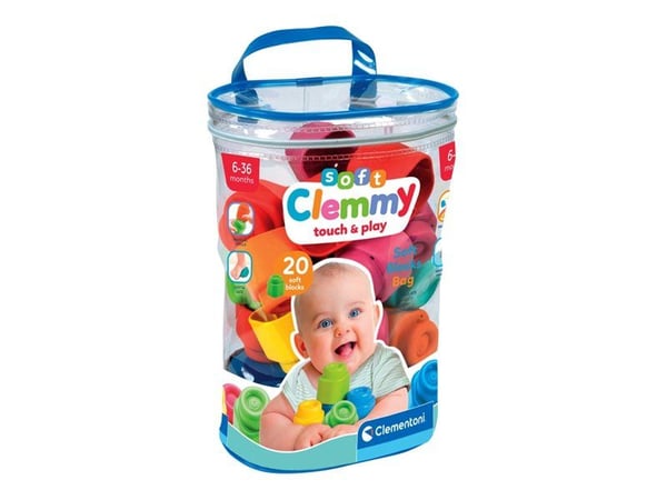 Clementoni Clemmy Bag 20, Byggeklosser, 0,6 år, Gummi, 20 stk.