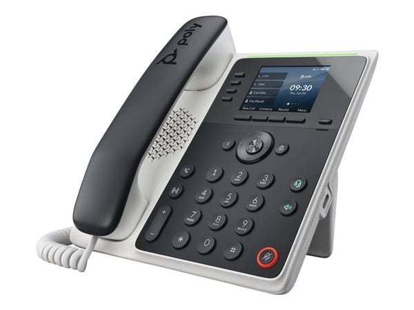 HP Poly Edge E220 - VoIP-telefon med anrops-ID/samtale venter - treveis anropskapasitet - SIP, SDP - multilinjedrift - 16 linjer - midnattsblå, hvit