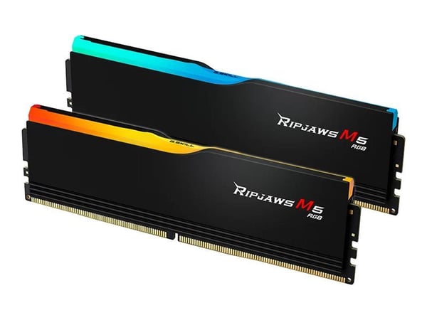 G.Skill Ripjaws M5 RGB - DDR5 - sats - 64 GB: 2 x 32 GB - DIMM 288-pin - 5200 MT/s / PC5-41600 - CL40 - 1.1 V - ej buffrad - icke ECC - mattsvart