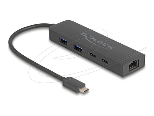 Delock 10 Gbps USB-hubb med 2,5 Gigabit LAN-port och PD 85 W