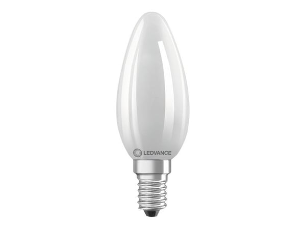 LEDVANCE PERFOMANCE - LED-filamentlyspære - form: B35 - mattslipt finish - E14 - 4.8 W (ekvivalent 40 W) - klasse F - varmt hvitt lys - 2700 K