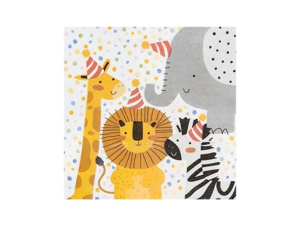Safari servietter, 33 x 33 cm