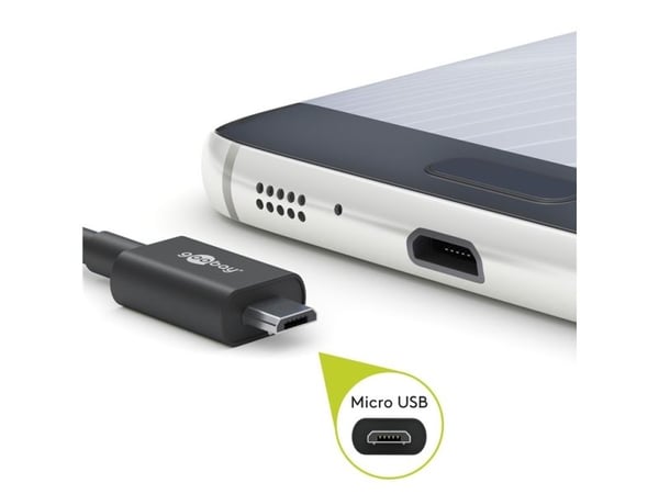 Goobay 38659, 0,5 m, USB A, Micro-USB B, USB 2.0, Lajittelu