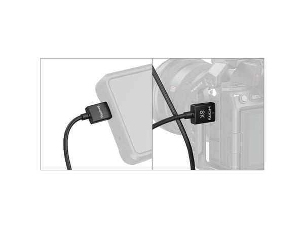 SmallRig 5086, 1 m, HDMI Type A (Standard), HDMI Type A (Standard), Svart