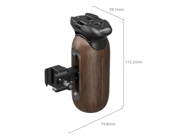 SmallRig 5239, Kamerahåndtak, Sort, Brun, Aluminium, Tre, 15 kg, 1/4", 79,8 mm