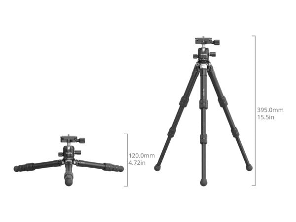 SmallRig 5026, 3 jalkoja, musta, 39,5 cm, 483,9 g