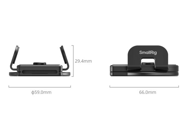 SmallRig 5397, Monteringsklemme, Sort, Akrylonitril-butadien-styren (ABS), Aluminium, Polykarbonat (PC), Silikon, Rustfritt stål, 1/4", 66 mm, 59 mm