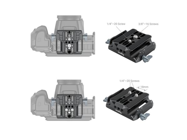 SmallRig 3357, Sort, Aluminium, 1/4", 3/8", 73 mm, 108 mm, 25 mm