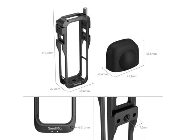 SmallRig 5195, 60,6 mm, 26,6 mm, 146,6 mm, 79 g, 102,5 mm, 61 mm