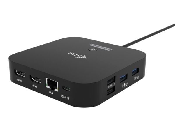 i-Tec - Dokkingstasjon - USB-C / USB4 / Thunderbolt 3 / Thunderbolt 4 / Thunderbolt 5 - 2 x HDMI - 1GbE - Europa