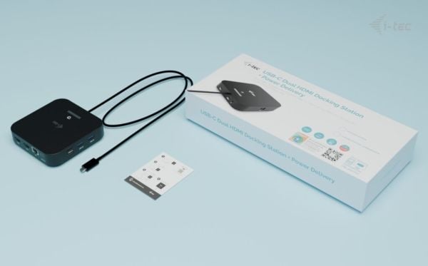i-Tec - Dokkingstasjon - USB-C / USB4 / Thunderbolt 3 / Thunderbolt 4 / Thunderbolt 5 - 2 x HDMI - 1GbE - Europa