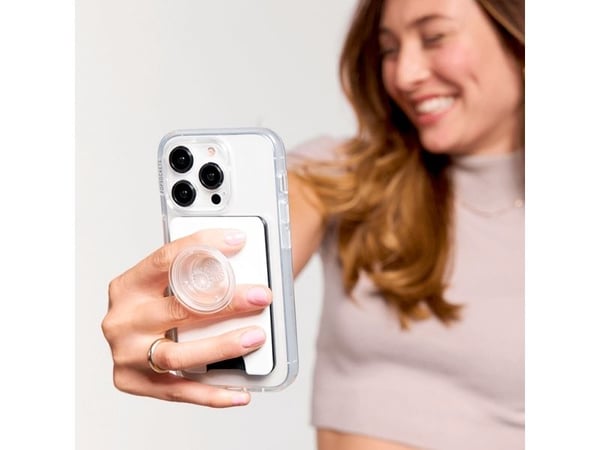 PopSockets 806926, Grep, Gjennomsiktig, Hvit, Alle merker, 1 stykker, 57,4 mm, 87,8 mm