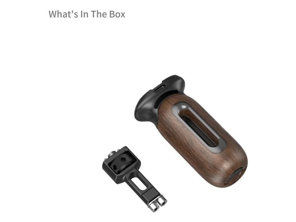 SmallRig 5238, Kamerahåndtak, Sort, Brun, Aluminium, Tre, 15 kg, 1/4, 3/8", 86,3 mm