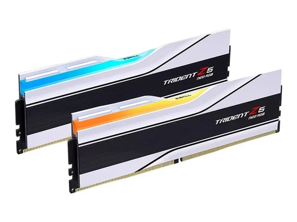 G.Skill Trident Z5 Neo RGB - DDR5 - sett - 64 GB: 2 x 32 GB - DIMM 288-pin - 6000 MT/s / PC5-48000 - CL30 - 1.4 V - ikke-bufret - ikke-ECC - hvit