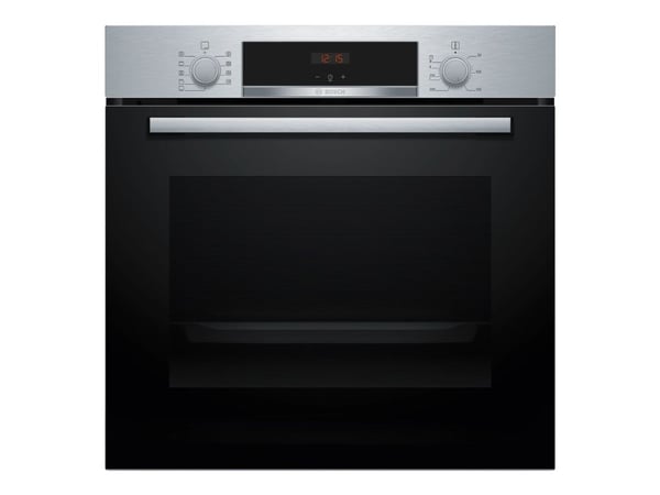 Bosch Serie | 4 HBA514BS3 - Ovn - innebygd - fordypning - bredde: 56 cm - dybde: 55 cm - høyde: 58.5 cm - med selvrens - Klasse A+ - rustfritt stål