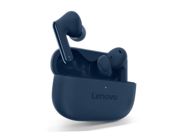 Lenovo Yoga - True wireless-hodetelefoner med mikrofon - i øret - Bluetooth - aktiv støydemping - tidevannsblått