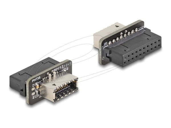 Delock USB 5 Gbps -sovittimen pylväsliitäntä sisäiseen Type-E Key A -liitäntään