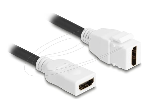 Delock keystone moduuli kaapeli HDMI naaras naaras 8K 60 Hz 20 cm valkoinen