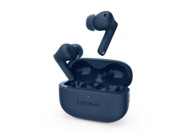 Lenovo Yoga - True wireless-hodetelefoner med mikrofon - i øret - Bluetooth - aktiv støydemping - tidevannsblått