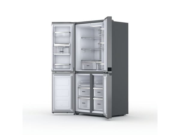 Whirlpool WQ9 U3L EF, Frittstående, Amerikansk dør, Rustfritt stål, 4 dører, Berøringskontroll, På dør