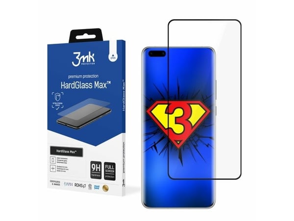 3MK HUAWEI P40 PRO + 5G - 3MK HARDGLASS MAX BLACK