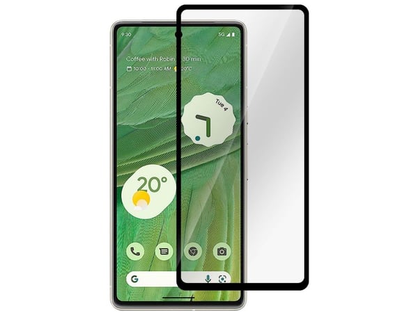eSTUFF Titan Shield - Skjermbeskyttelse for mobiltelefon - full deksel - glass - rammefarge svart - for Google Pixel 9, 9 Pro