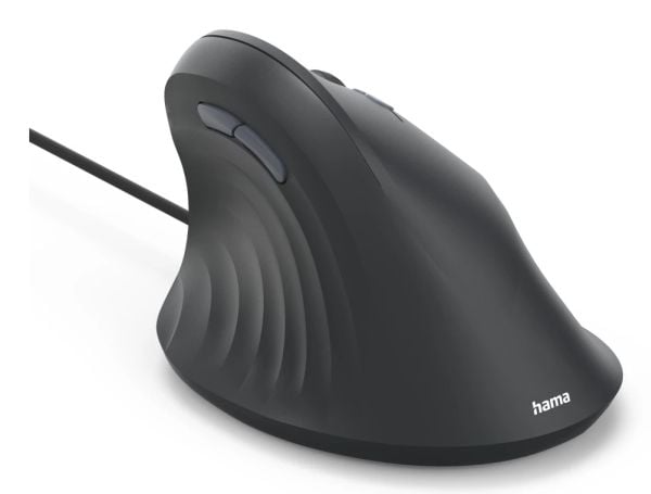 Hama ECM-500R, Oikeakätinen, Vaakasuuntainen muotoilu, Optinen, USB A-tyyppi, 1800 DPI, musta
