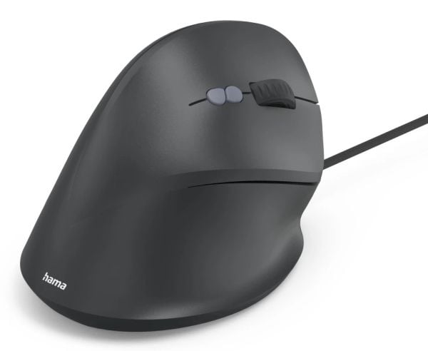 Hama ECM-500R, Oikeakätinen, Vaakasuuntainen muotoilu, Optinen, USB A-tyyppi, 1800 DPI, musta