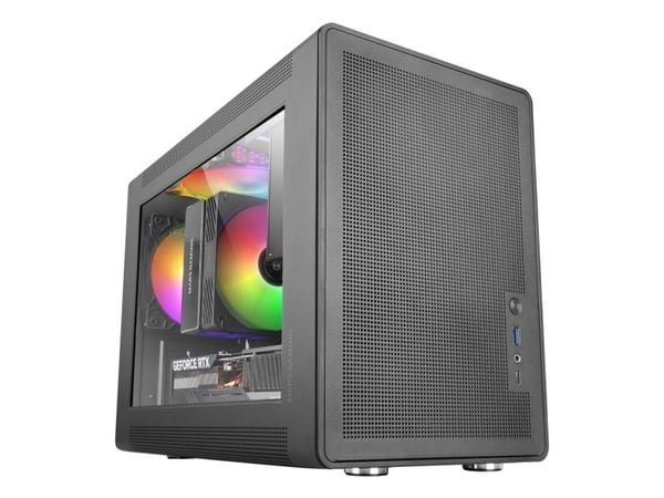 Mars Gaming MC-XPS, Mini Tower, PC, Sort, Micro ATX, Mini-ITX, Netting, Hjem/Kontor