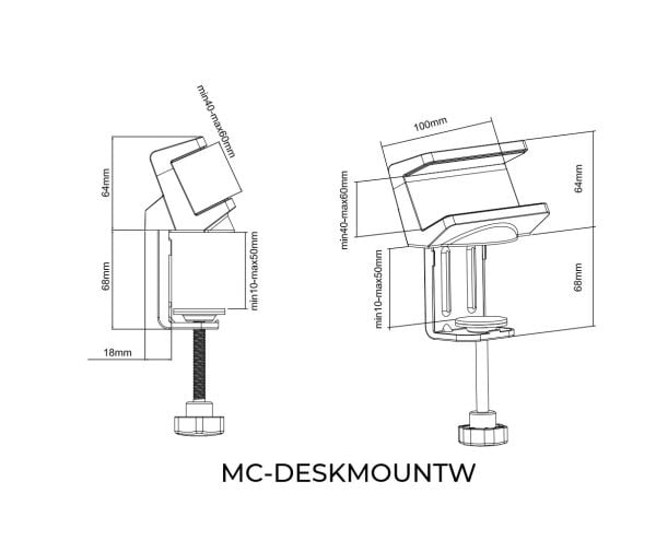 Microconnect MC-DESKMOUNTW