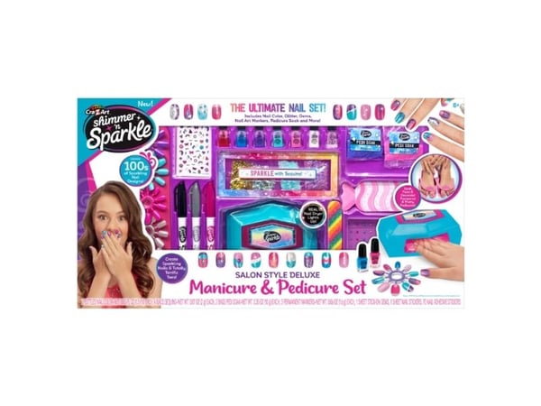 SHIMMER N SPARKLE DELUXE manikyr- og pedikyrsett