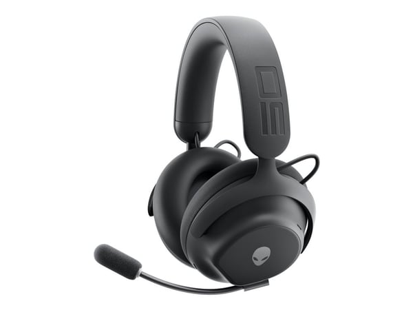 Alienware Pro Wireless Gaming Headset - Hodesett - full størrelse - Bluetooth / 2,4 GHz radiofrekvens - trådløs, kablet - aktiv støydemping - USB -...