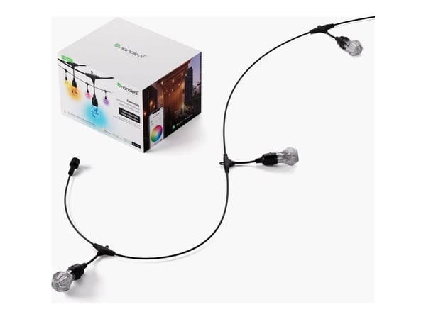Nanoleaf Nanoleaf Essentials Smart Multicolor Outdoor String Light Expansion Pack - flerfarget utendørslys 15 m, 55 Lm/pære 24 W 2700 K - 6500 K (M...