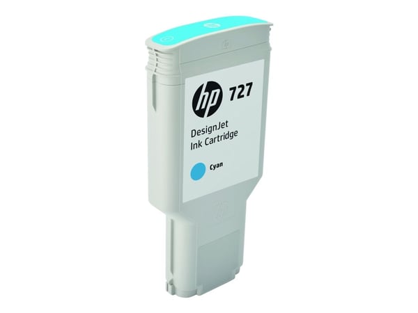 HP 727 - 300 ml - høykapasitets - cyan - original - DesignJet - blekkpatron - for DesignJet T1500, T1530, T2500, T2530, T920, T930