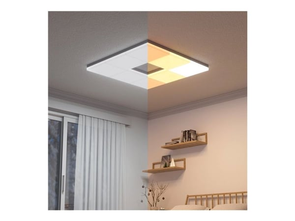 Nanoleaf Skylight Starter Kit - Taklyspanel - LED - 300 x 300 mm - total: 50 W - RGB/varmt til kjølig hvitt lys - 2700-6500 K - kvadrat (en pakke 3)