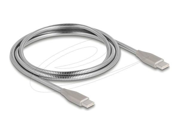 Delock - USB-kabel - USB-C (hann) til USB-C (hann) - USB 2.0 - 20 V - 3 A - 1 m - USB Power Delivery (60W), støtte for Power Delivery 3.0, with met...