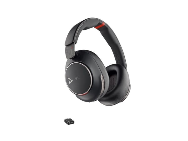 HP Poly Voyager Surround 85 - Voyager Surround 80 series - headset - fullstorlek - Bluetooth - trådlös - aktiv brusradering - USB-C via Bluetooth-a...