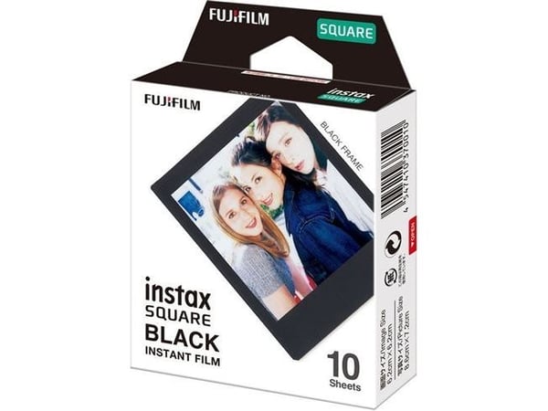 INSTAX Square-film. 10 bilder. Svart ramme