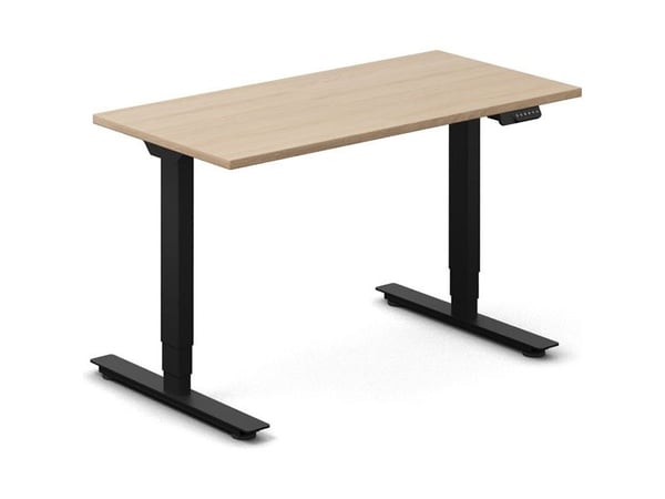 Hæve-sænkebord DNA, Eg 1400x800mm 2-ben/Hvid