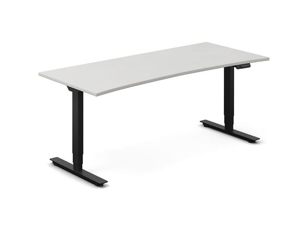 Hæve-sænkebord DNA, Eg 1800x800mm Bue 2-ben/Alugå