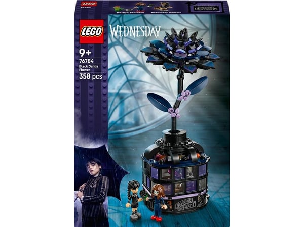 LEGO Wednesday 76784 byggset, 358 st., Black Dahlia Flower