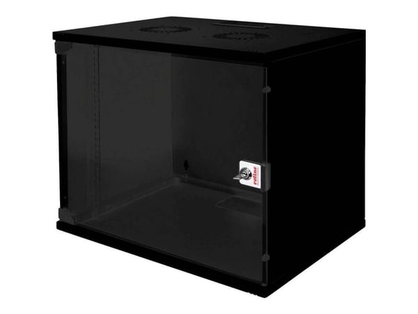 ROLINE 26.21.0187, Veggmonterbar hylle, 9U, Nøkkellås, Rack skinner, 10,8 kg, Sort