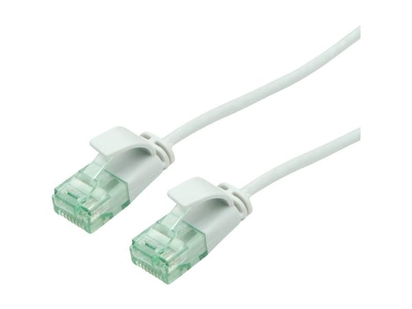 ROLINE RM UTP, SLIM PatchCord, Cat6A/Cl.EA, grå, 1m