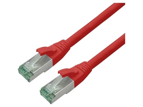 ROLINE RM S/FTP patchkabel Kat6A/Kl. EA TPE rød 0,5 m - FTP - PIMF (21.45.3210)