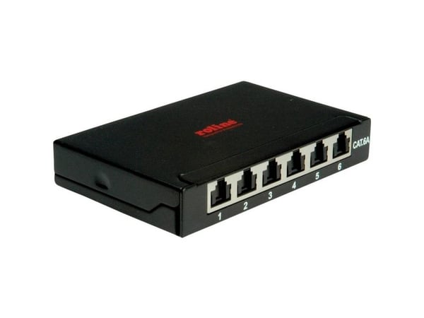 ROLINE 26.11.0299, RJ45, Cat6a, Sort, 0,5U, 125 mm, 22 mm