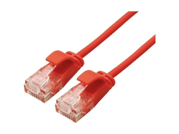 Roline green 21.44.3917 RJ45 nettverkskabel patchkabel CAT 6A U/UTP 5,00 m rød (klar) uskjermet halogenfri flammehemmende 1 stk