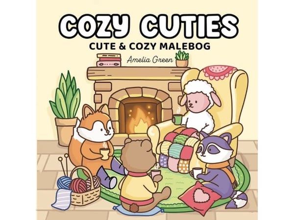 Cozy Cuties: Cute & Cozy målarbok | Kieli: Tanska