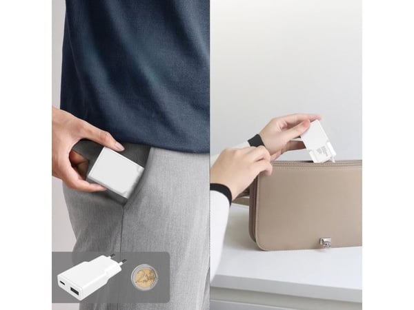 4smarts PDPlug Slim Duos - Strømadapter - GaN - 20 watt - 3 A - HiSilicon Fast Charging, SCP, QC 2.0, QC 3.0, AFC, PD 3.0, PD/PPS, Apple 2.4A (24 p...